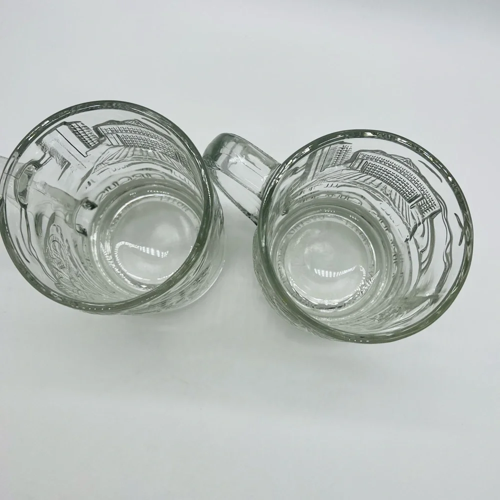 SET OF 2 CIRCUS CIRCUS LAS VEGAS HOTEL CASINO THEME PARK OVERSIZED GLASS MUGS